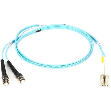 Black Box 2M (6.5Ft) Stlc Aqua Om3 Mm Fiber Patch Cable Indr Zip Ofnr EFNT010-002M-STLC